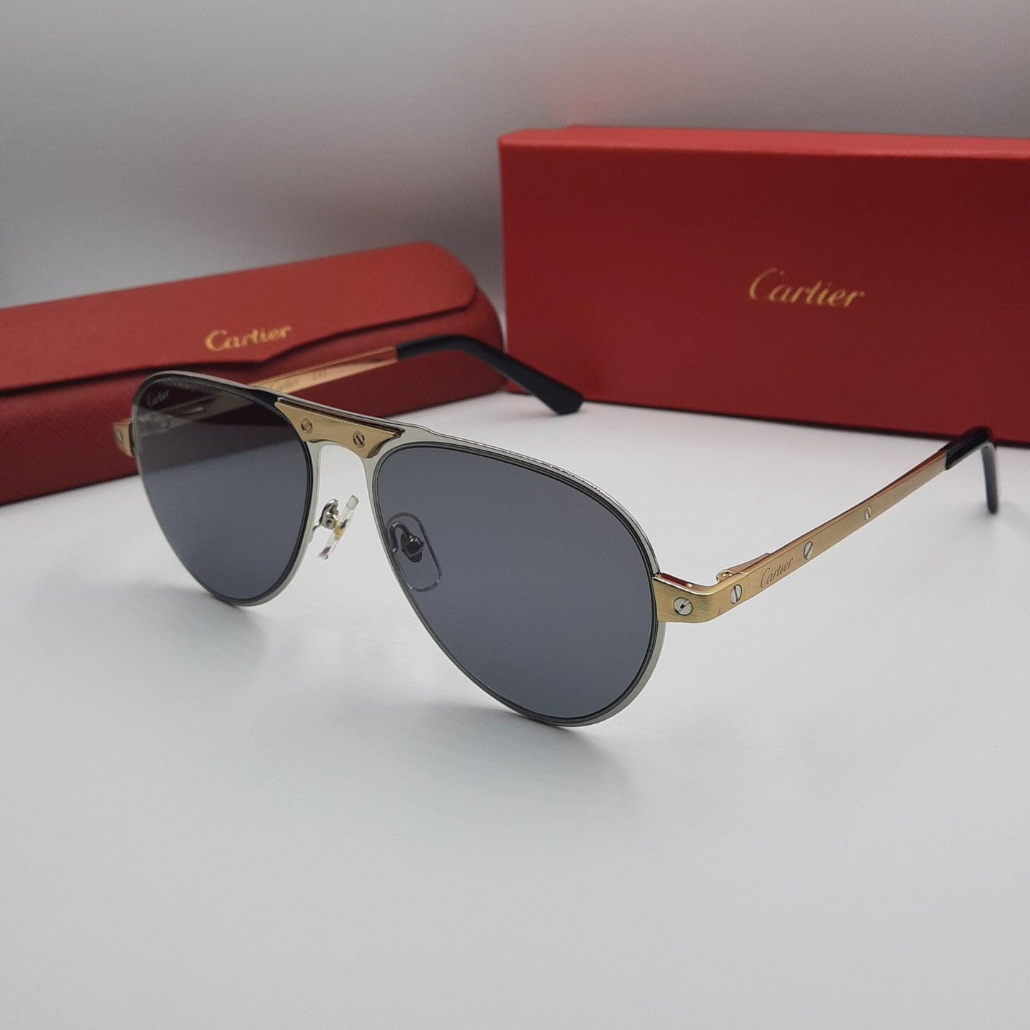 Solaires: CARTIER SANTOS CT0533S doré