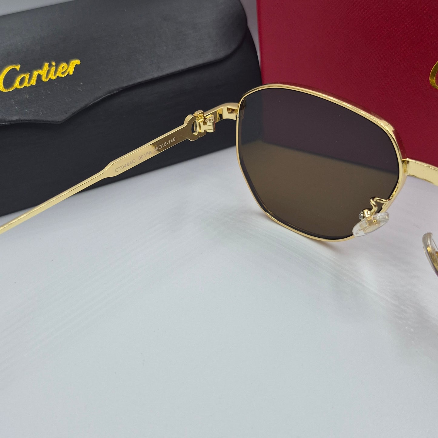 Solaires: CARTIER CT0484O doré marron