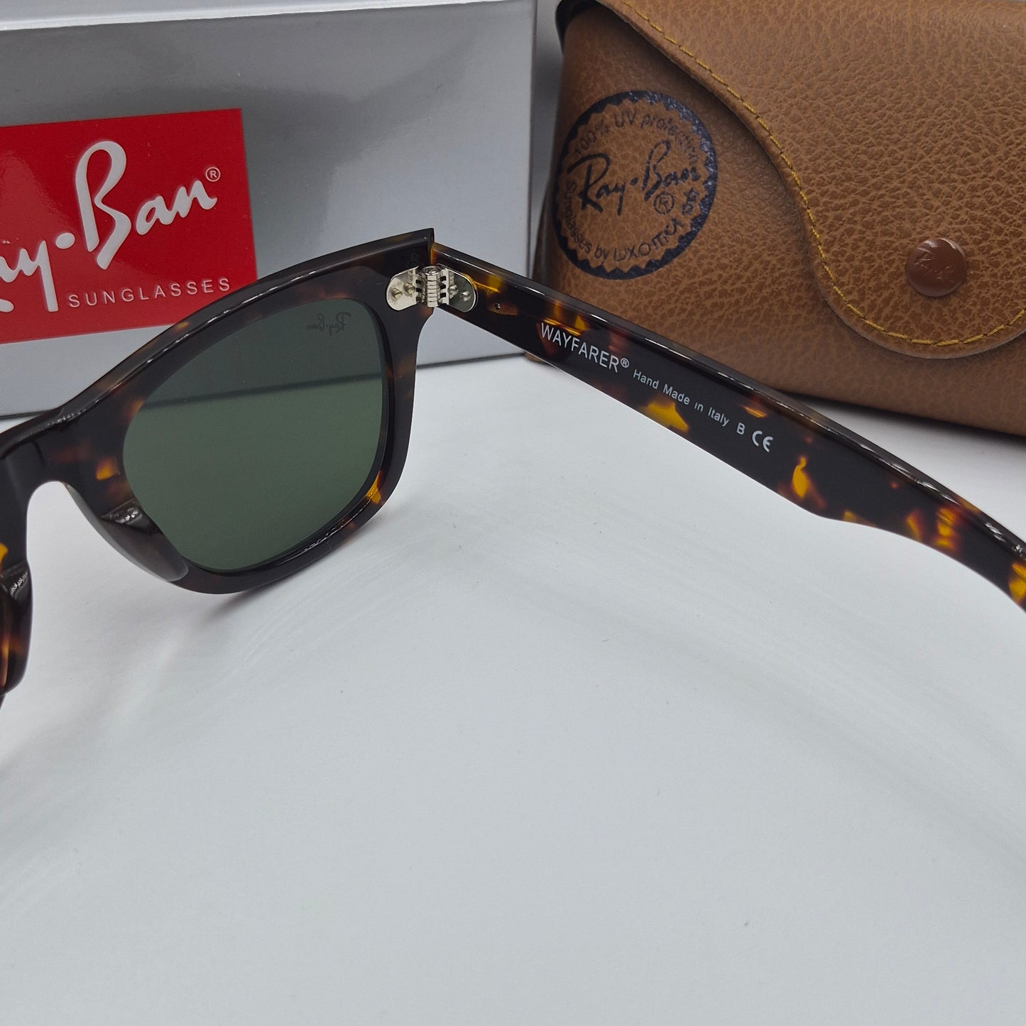Solaires: RAYBAN Wayfarer Classic RB2140 Marron havane/vert
