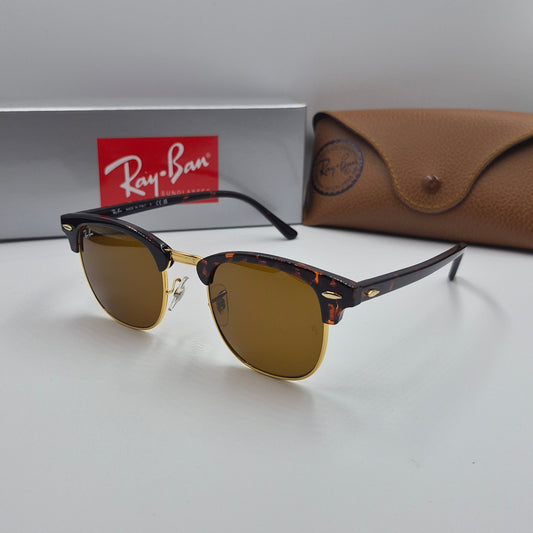 Solaires: Clubmaster RB-3016 Mr/Gold/Havane