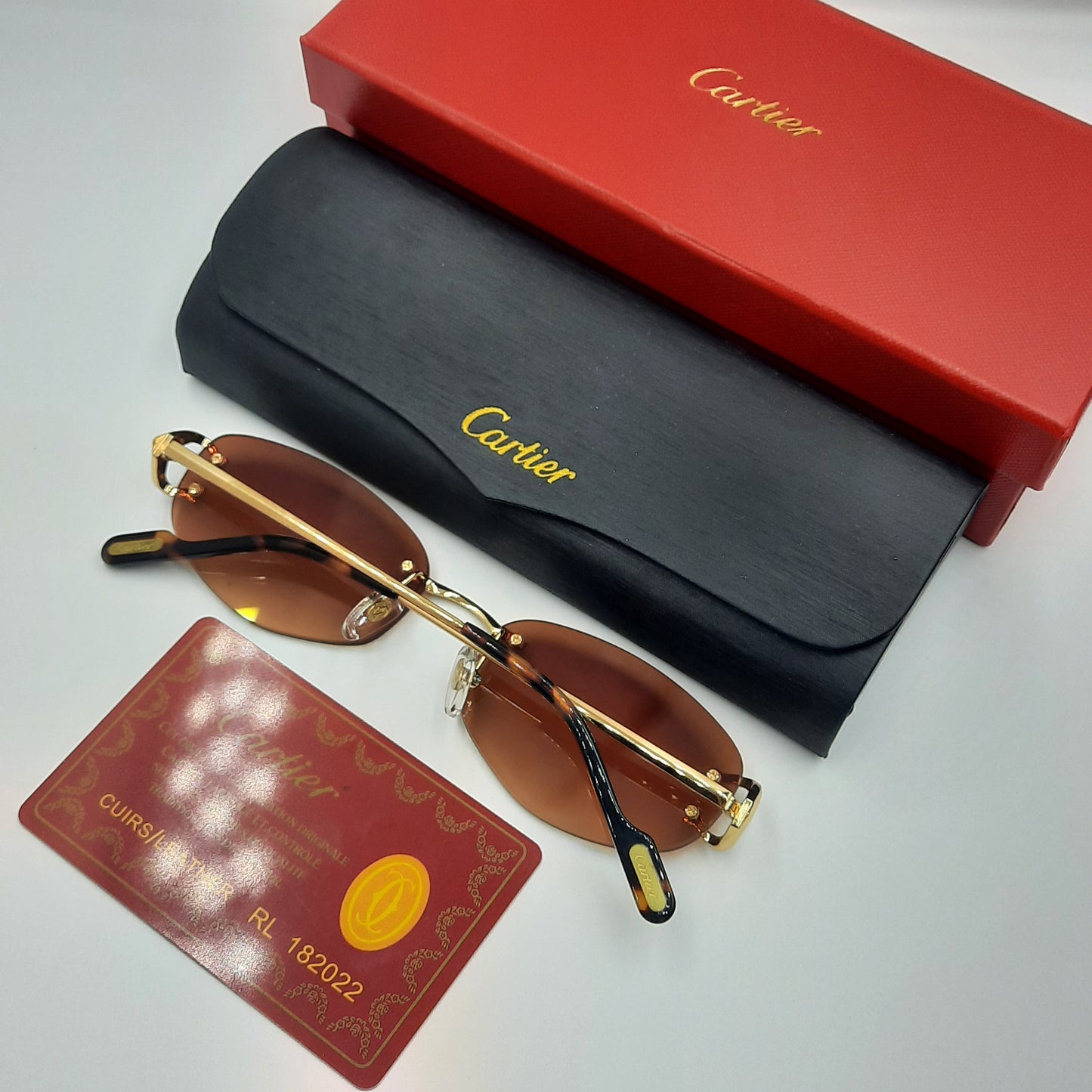 Solaires: CARTIER C decor CT0467S doré marron