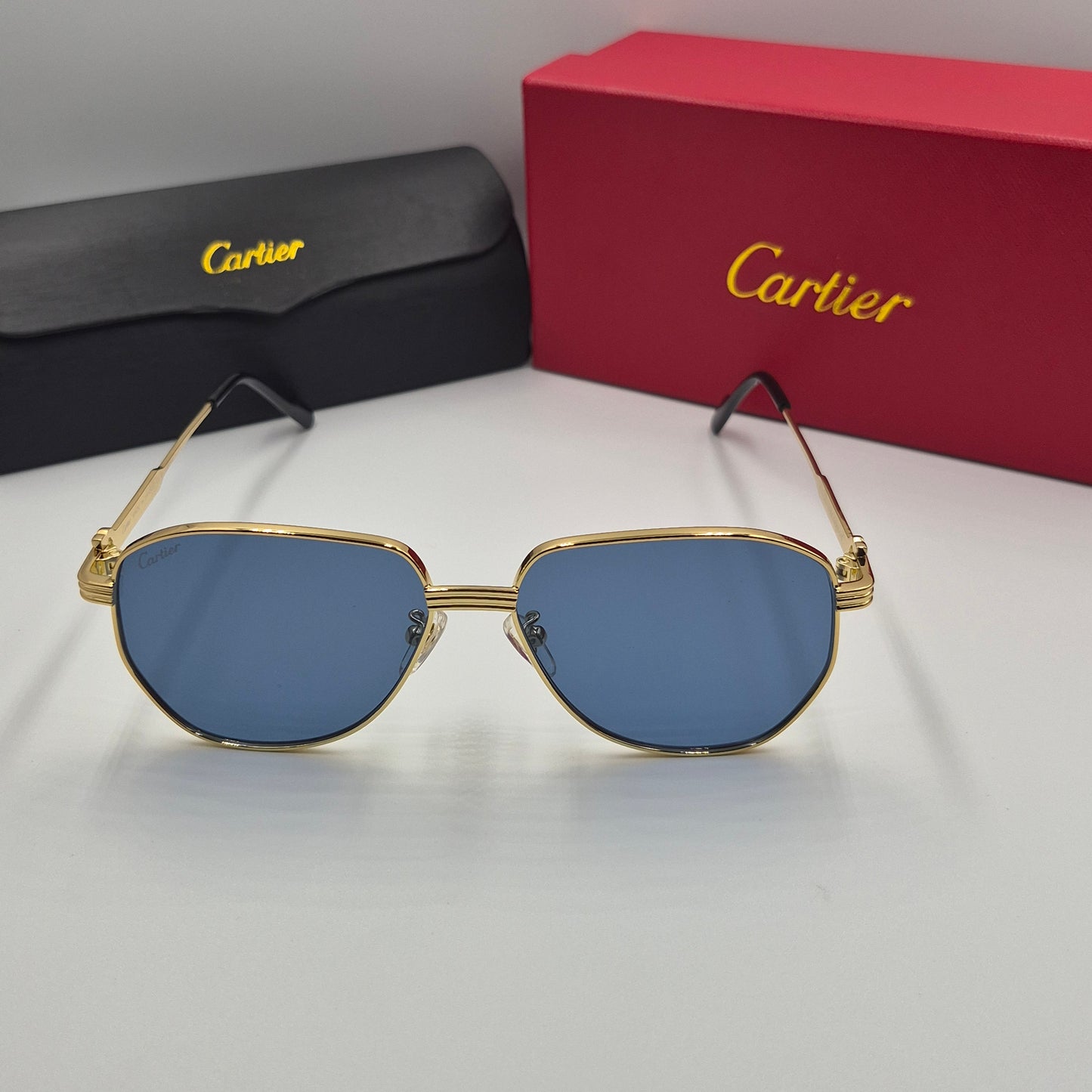 Solaires: CARTIER CT0484O doré bleu