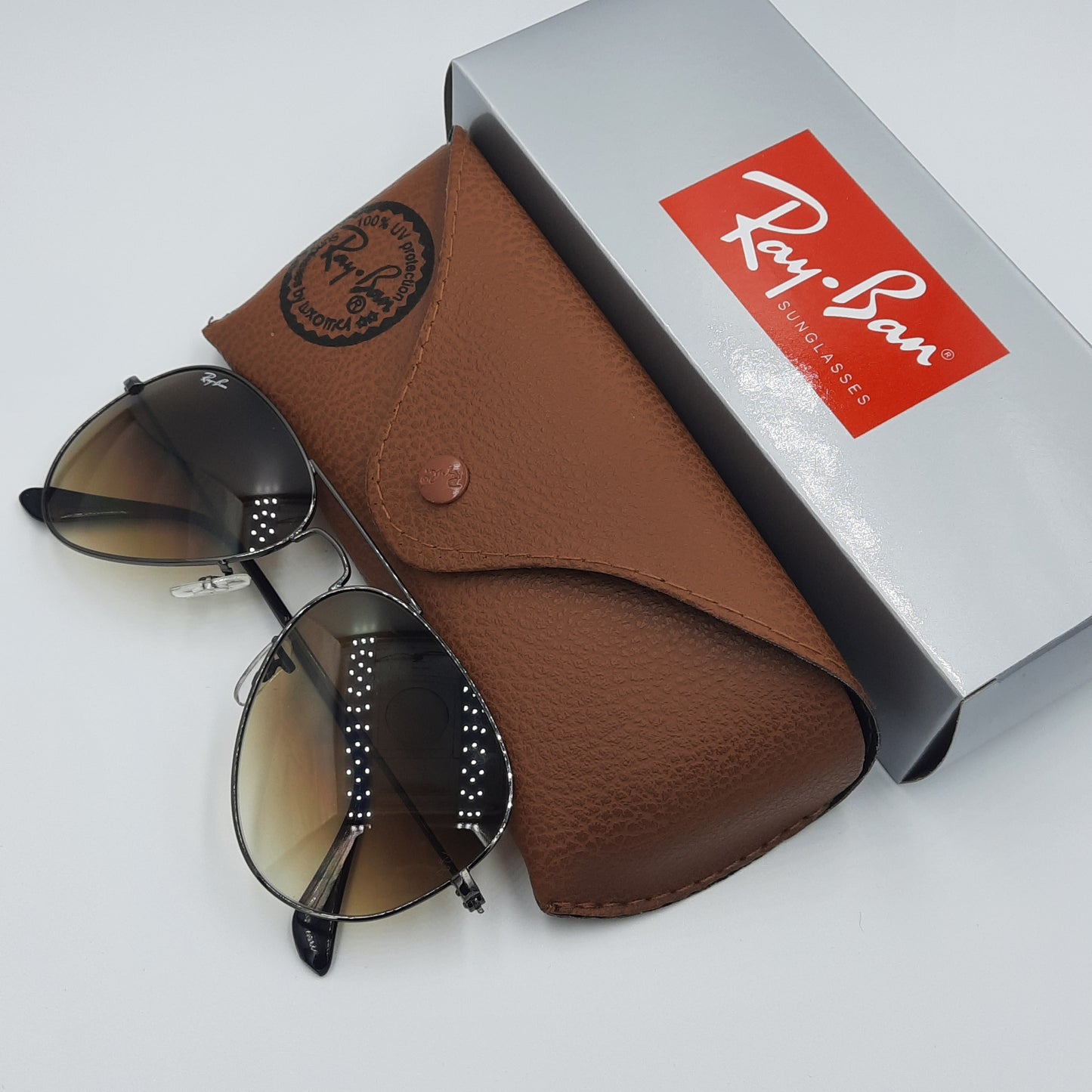 Solaires:  RAYBAN AVIATOR CLASSIC RB-3025 Gris marron Dégradé