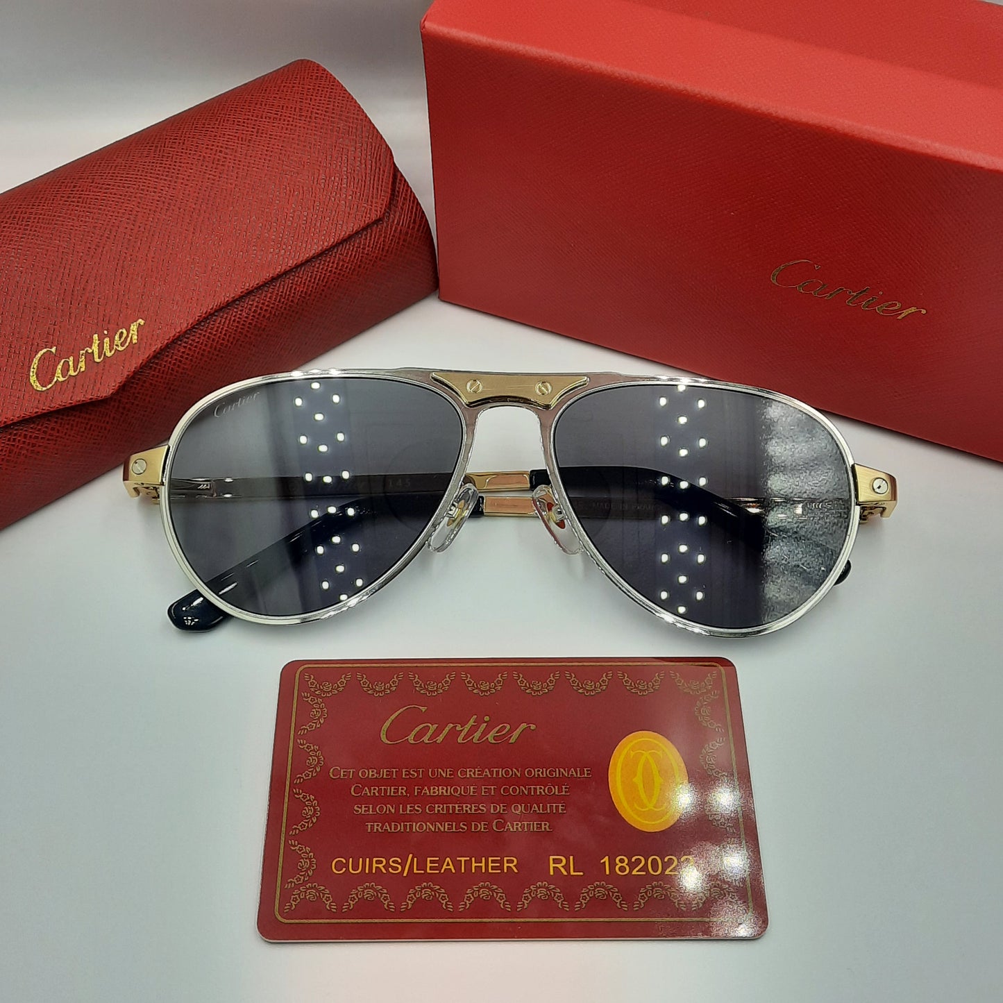 Solaires: CARTIER SANTOS CT0533S doré