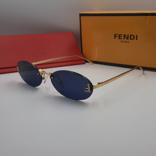 Solaires: Fendi FE4075US doré bleu foncé