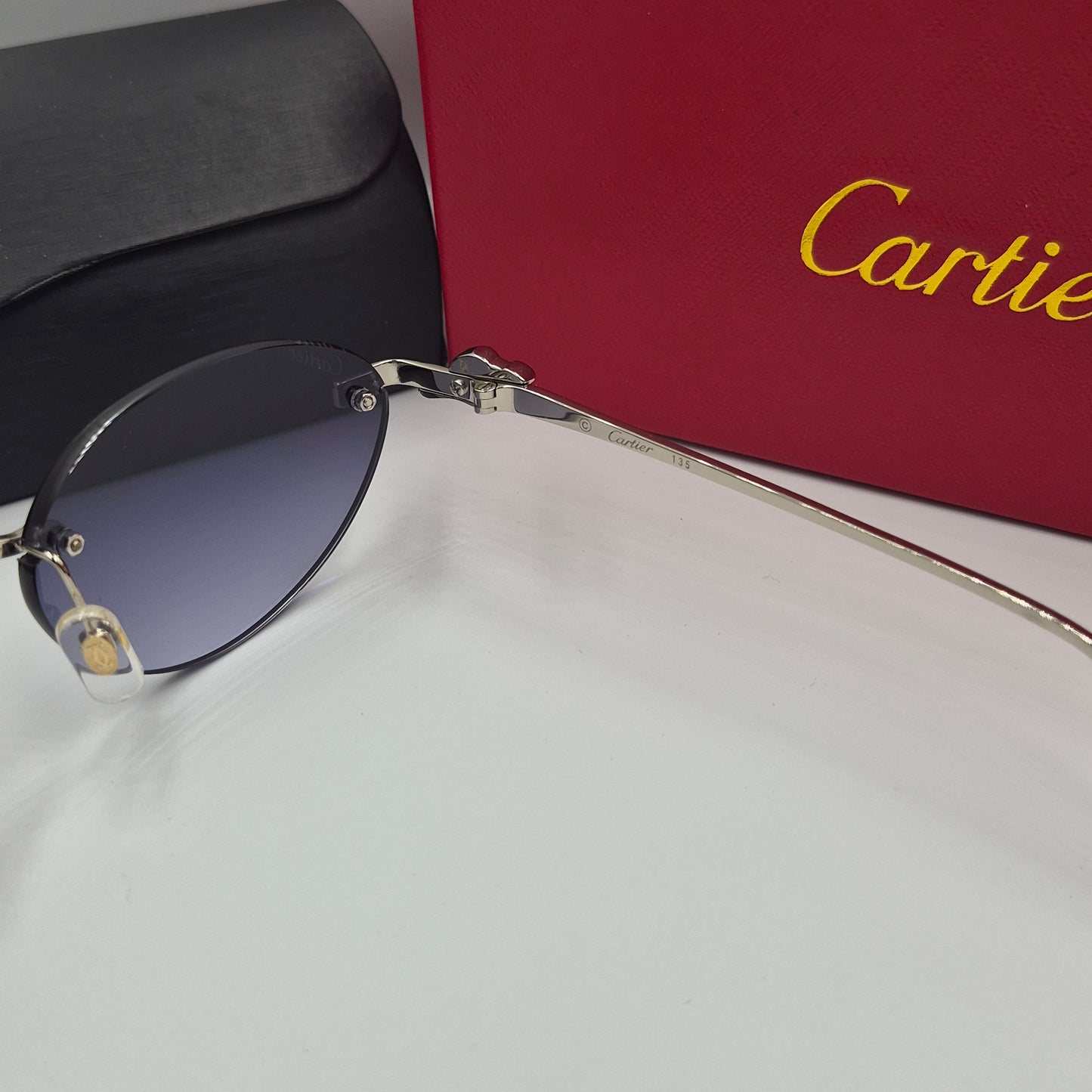 Solaires: CARTIER PANTHERE CT0504S argent noir deg